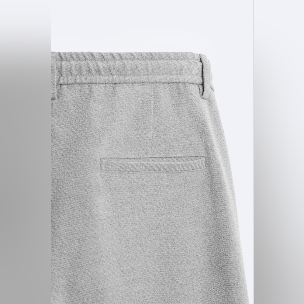 NWT Zara Grey Pleated Trousers - Picture 6 of 15